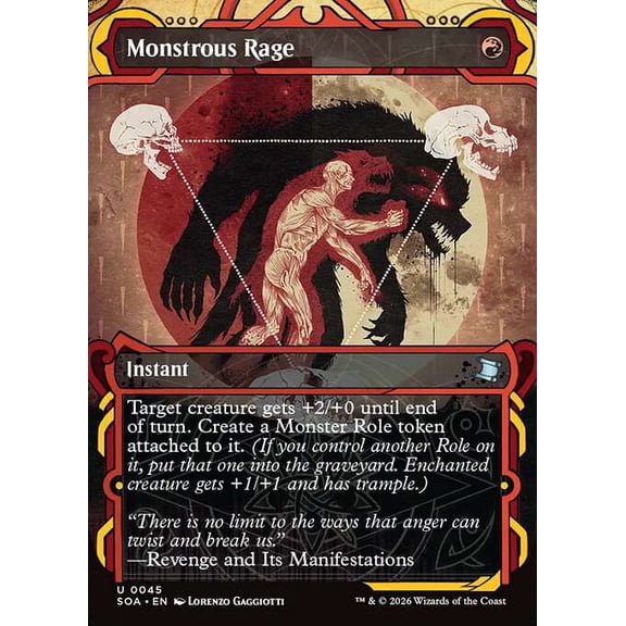 MtG Secrets of Strixhaven Mystical Archive Uncommon Monstrous Rage #45