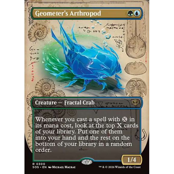 MtG Secrets of Strixhaven Rare Geometer's Arthropod [Borderless Field Notes] #300
