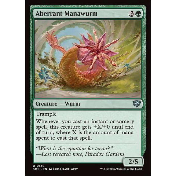 MtG Secrets of Strixhaven Uncommon Aberrant Manawurm #138
