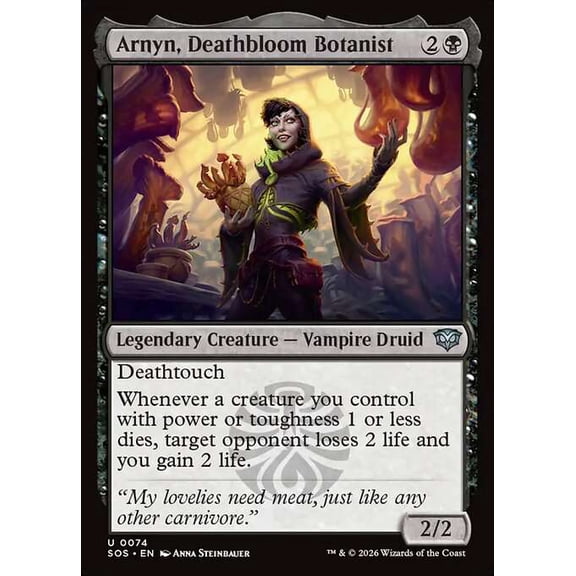 MtG Secrets of Strixhaven Uncommon Arnyn, Deathbloom Botanist #74