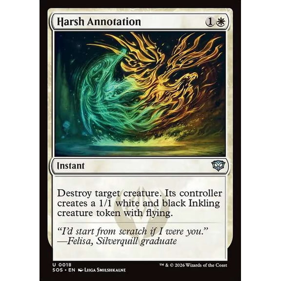 MtG Secrets of Strixhaven Uncommon Harsh Annotation #18