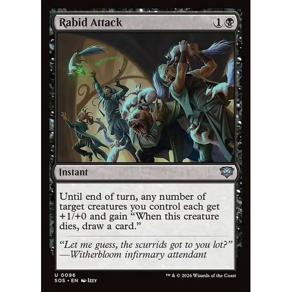 MtG Secrets of Strixhaven Uncommon Rabid Attack #96