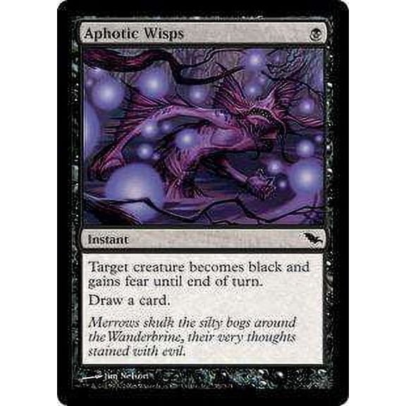 MtG Shadowmoor Common Aphotic Wisps #55
