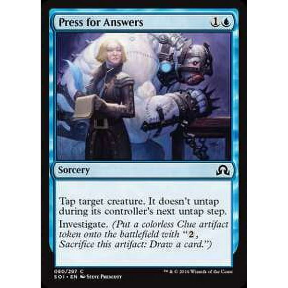 MtG Shadows Over Innistrad Common Press for Answers (Foil) #80