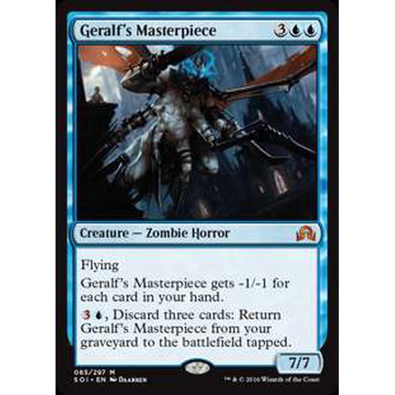 MtG Shadows Over Innistrad Mythic Rare Geralf's Masterpiece #65