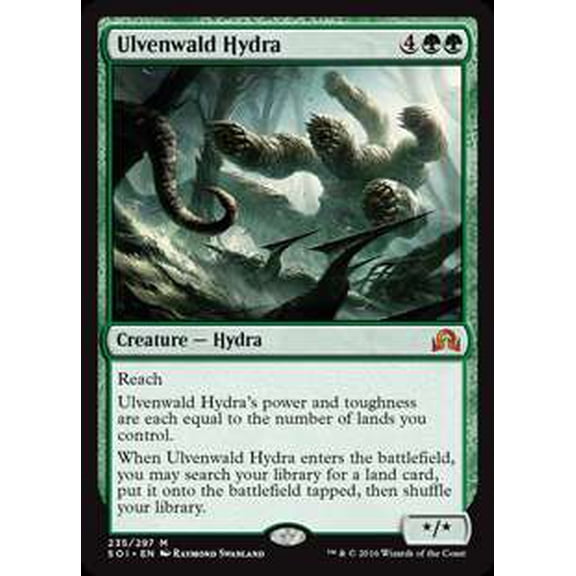 MtG Shadows Over Innistrad Mythic Rare Ulvenwald Hydra #235