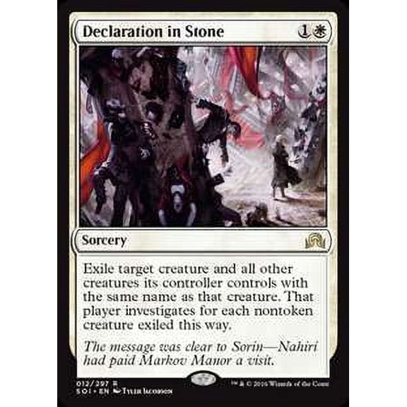MtG Shadows Over Innistrad Rare Declaration in Stone #12