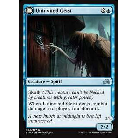 MtG Shadows Over Innistrad Uncommon Uninvited Geist (Foil) #94