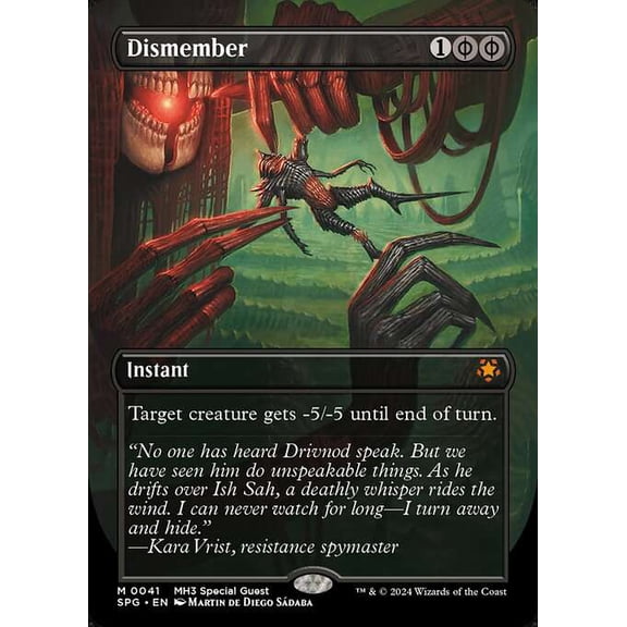 MtG Special Guests Mythic Rare Dismember [Modern Horizons 3 Borderless] #41