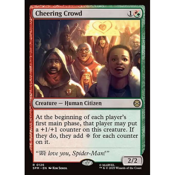 MtG Spider-Man Rare Cheering Crowd #126