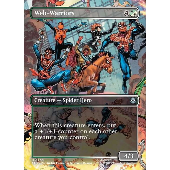MtG Spider-Man Uncommon Web-Warriors [Borderless Scene] #203