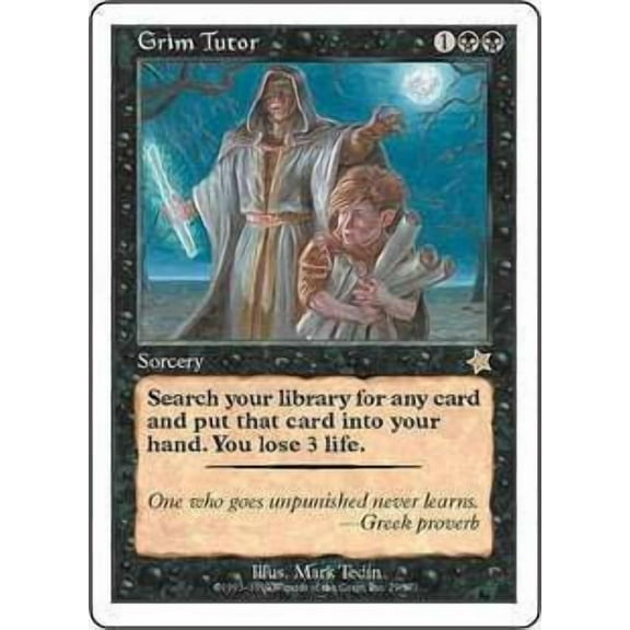 MtG Starter 1999 Rare Grim Tutor #79