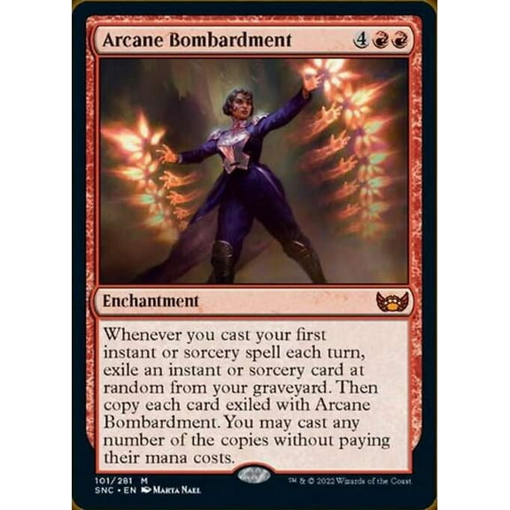 MtG Streets of New Capenna Mythic Rare Arcane Bombardment ( FOIL) #101