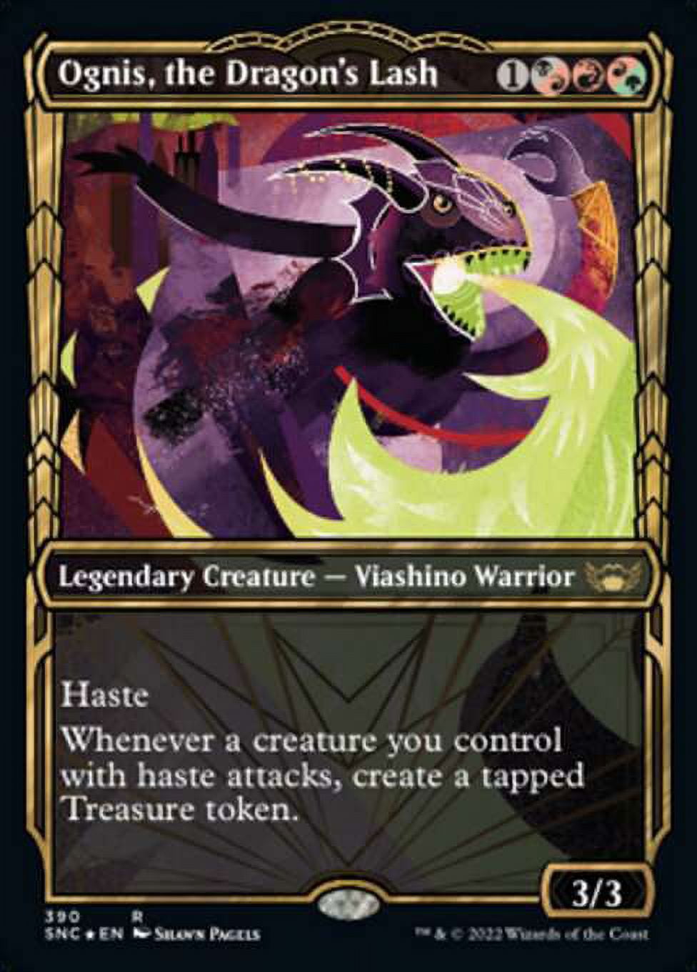 new capenna rare cards Obscura Interceptor (Showcase Golden Age Gilded Foil) [Streets of New –  Media Reload main image 1