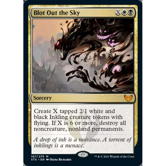 MtG Strixhaven: School of Mages Mythic Rare Blot Out the Sky #167