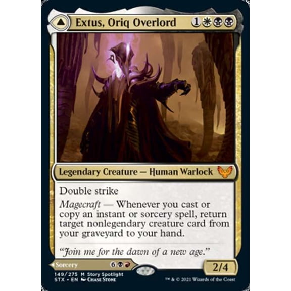 MtG Strixhaven: School of Mages Mythic Rare Extus, Oriq Overlord // Awaken the Blood Avatar #149