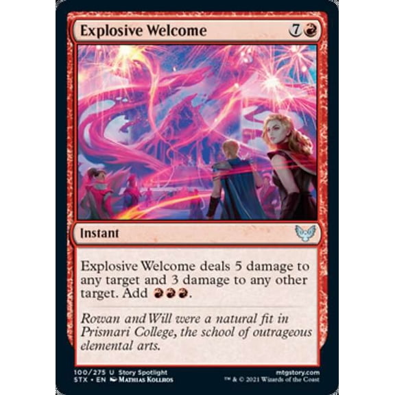 MtG Strixhaven: School of Mages Uncommon Explosive Welcome #100