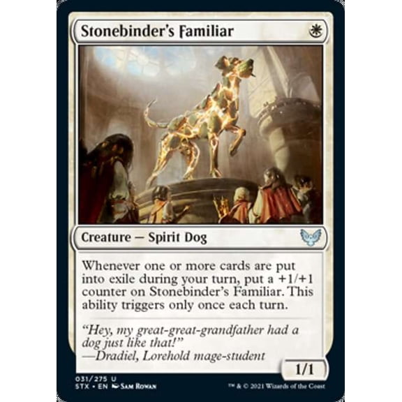 MtG Strixhaven: School of Mages Uncommon Stonebinder's Familiar [Foil] #31