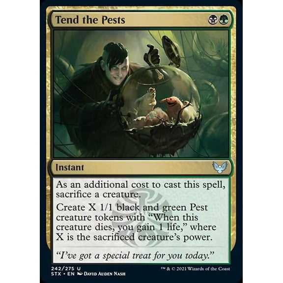 MtG Strixhaven: School of Mages Uncommon Tend the Pests [Foil] #242