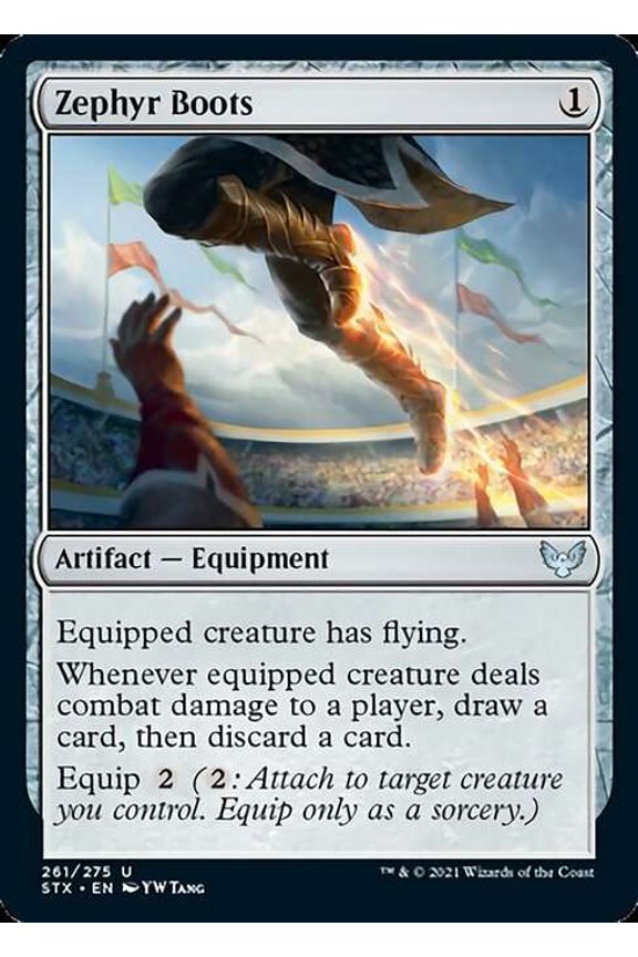 MtG Strixhaven: School of Mages Uncommon Zephyr Boots #261