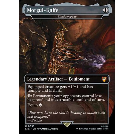 MtG Tales of Middle-Earth Commander Mythic Rare Morgul-Knife [Alternate Art Borderless FOIL] #353