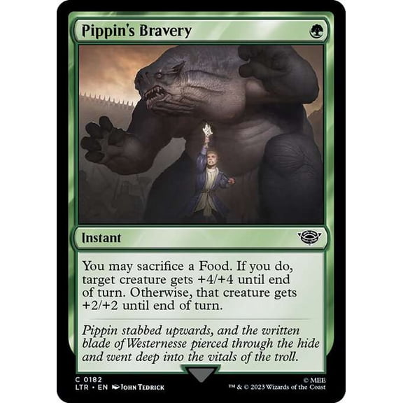 MtG Tales of Middle-Earth Common Pippin's Bravery #182