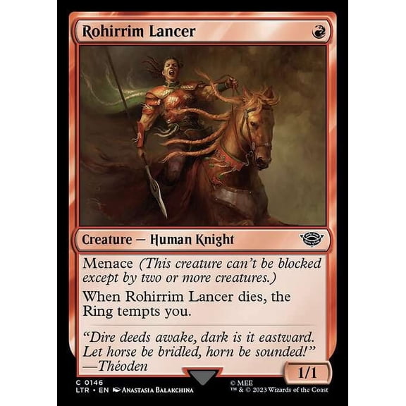 MtG Tales of Middle-Earth Common Rohirrim Lancer #146