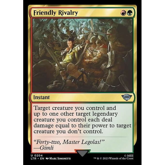 MtG Tales of Middle-Earth Uncommon Friendly Rivalry #204