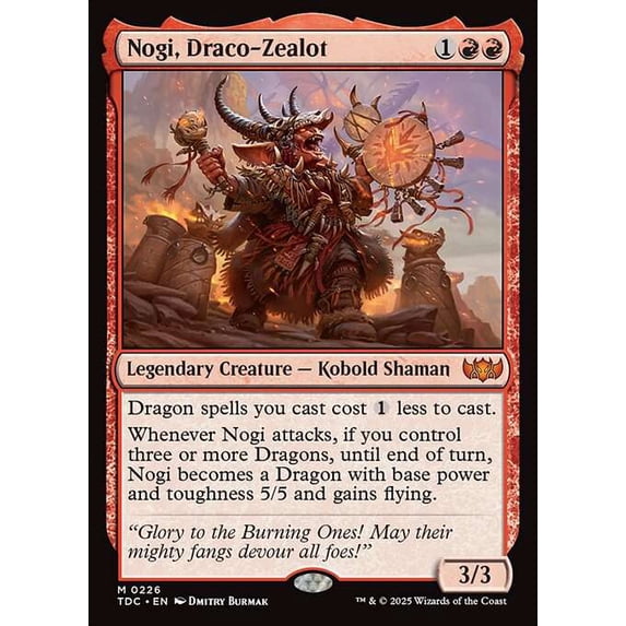 MtG Tarkir: Dragonstorm Commander Mythic Rare Nogi, Draco-Zealot #226