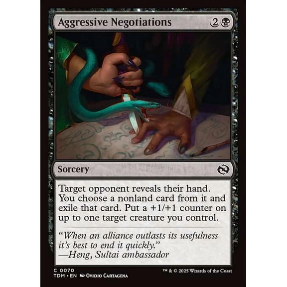 MtG Tarkir: Dragonstorm Common Aggressive Negotiations (FOIL) #70
