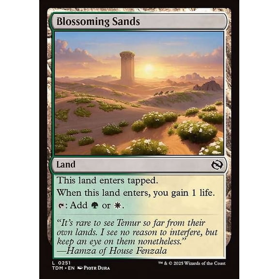 MtG Tarkir: Dragonstorm Common Blossoming Sands (FOIL) #251
