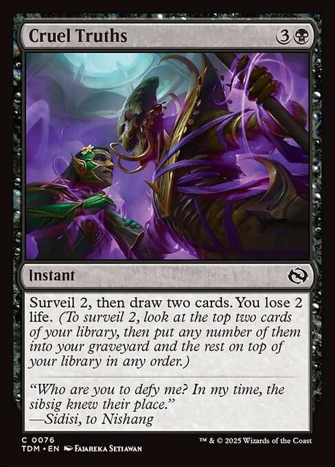 MtG Tarkir: Dragonstorm Common Cruel Truths #76 - Walmart.com
