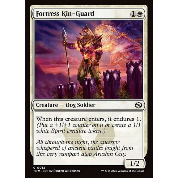 MtG Tarkir: Dragonstorm Common Fortress Kin-Guard (FOIL) #12