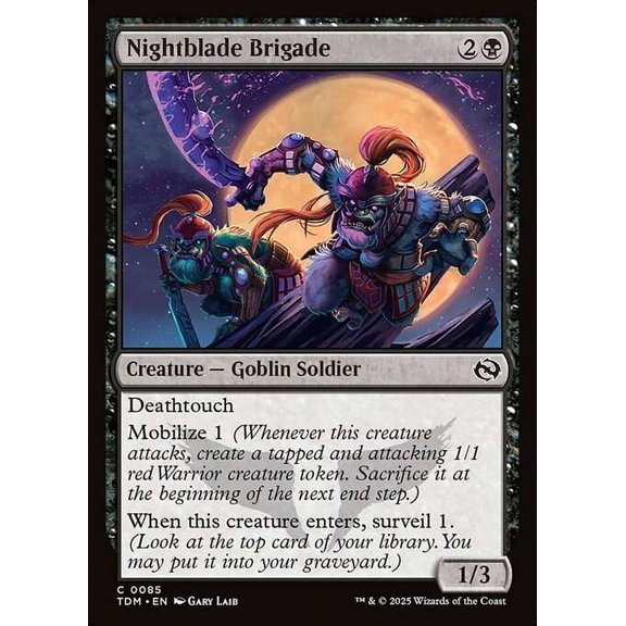 MtG Tarkir: Dragonstorm Common Nightblade Brigade #85