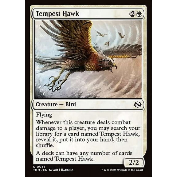 MtG Tarkir: Dragonstorm Common Tempest Hawk #31