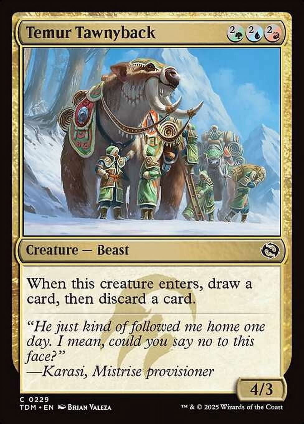 MtG Tarkir: Dragonstorm Common Temur Tawnyback #229 - Walmart.com