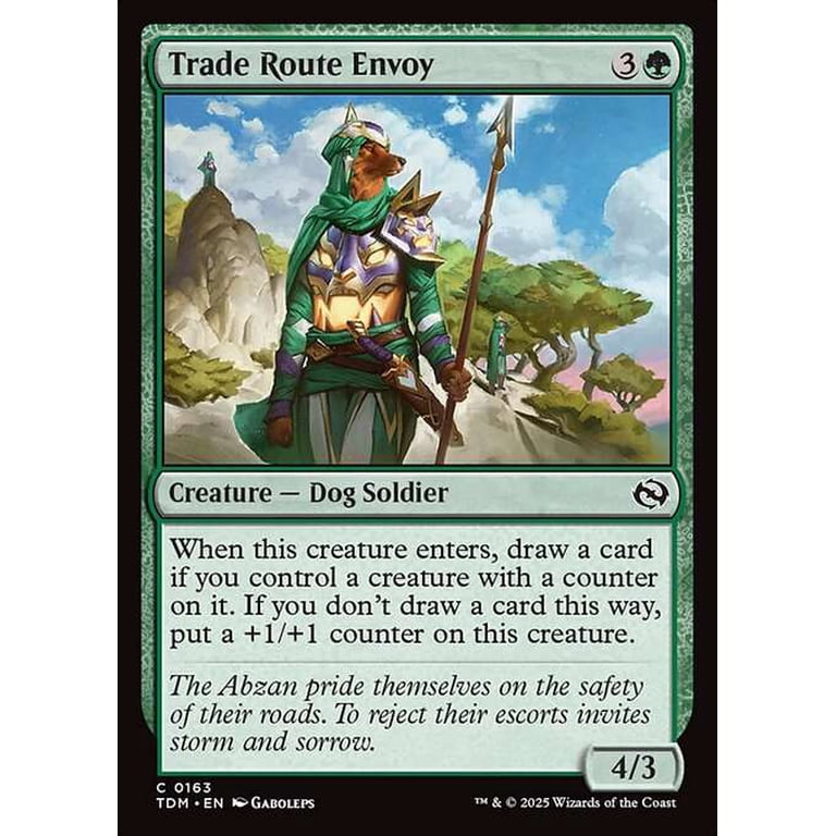 MtG Tarkir: Dragonstorm Common Trade Route Envoy (FOIL) #163 - Walmart.com