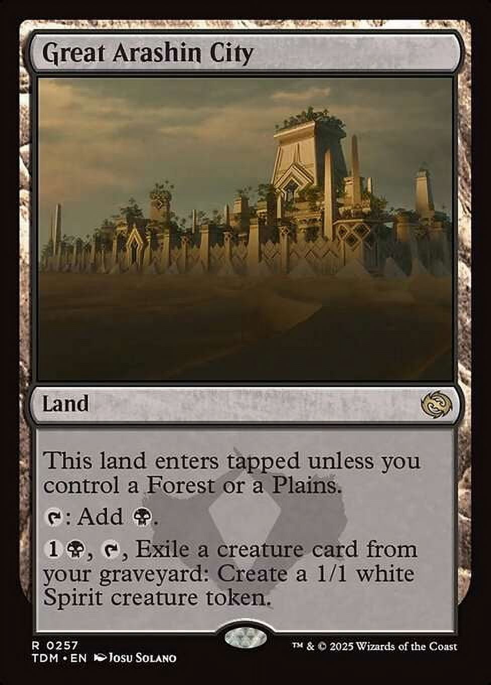 MtG Tarkir: Dragonstorm Rare Great Arashin City #257 - Walmart.com MtG Tarkir: Dragonstorm Rare Great Arashin City #257 - Walmart.com