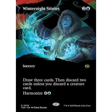 MtG Tarkir: Dragonstorm Rare Winternight Stories [Borderless Clan Showcase FOIL] #336