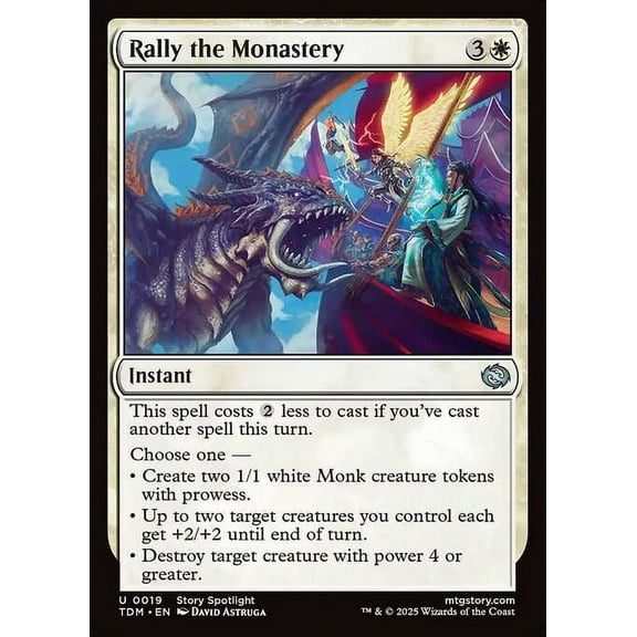 MtG Tarkir: Dragonstorm Uncommon Rally the Monastery #19