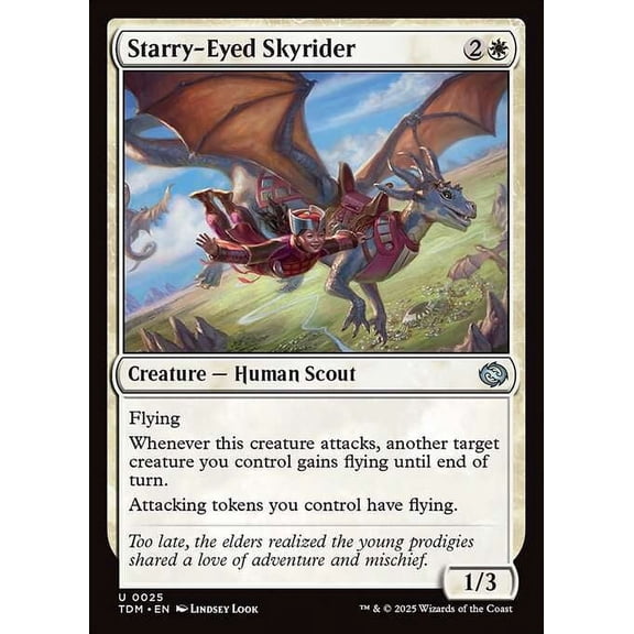 MtG Tarkir: Dragonstorm Uncommon Starry-Eyed Skyrider (FOIL) #25