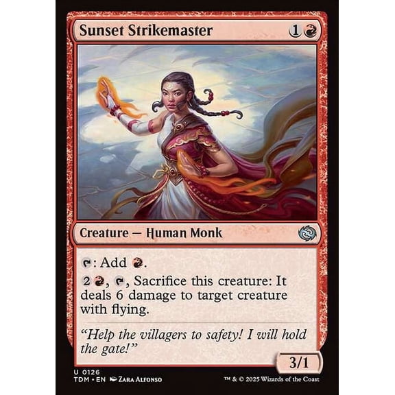 MtG Tarkir: Dragonstorm Uncommon Sunset Strikemaster #126