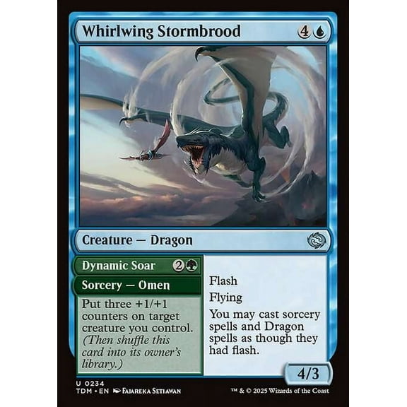 MtG Tarkir: Dragonstorm Uncommon Whirlwing Stormbrood // Dynamic Soar #234