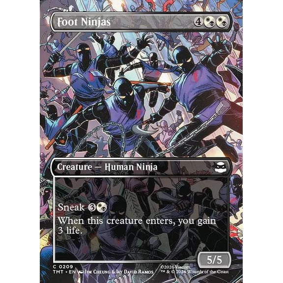 MtG Teenage Mutant Ninja Turtles Common Foot Ninjas [Borderless Scene] #209