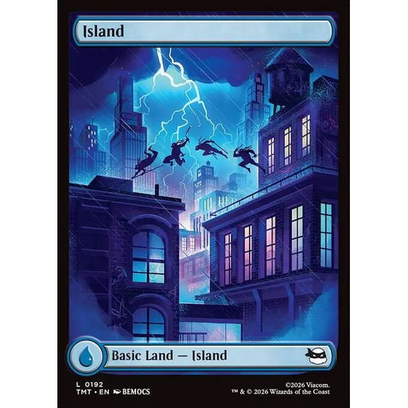 MtG Teenage Mutant Ninja Turtles Common Island [Full Art Rooftop FOIL] #192