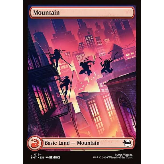 MtG Teenage Mutant Ninja Turtles Common Mountain [Full Art Rooftop] #194