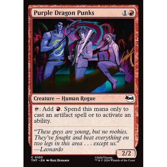 MtG Teenage Mutant Ninja Turtles Common Purple Dragon Punks #100