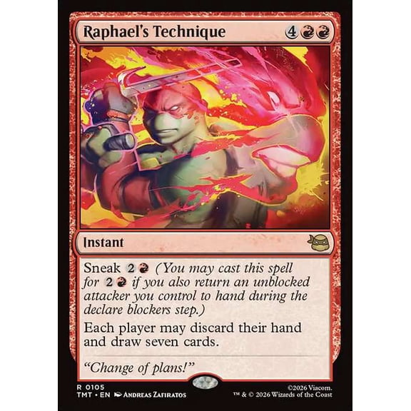 MtG Teenage Mutant Ninja Turtles Rare Raphael's Technique #105