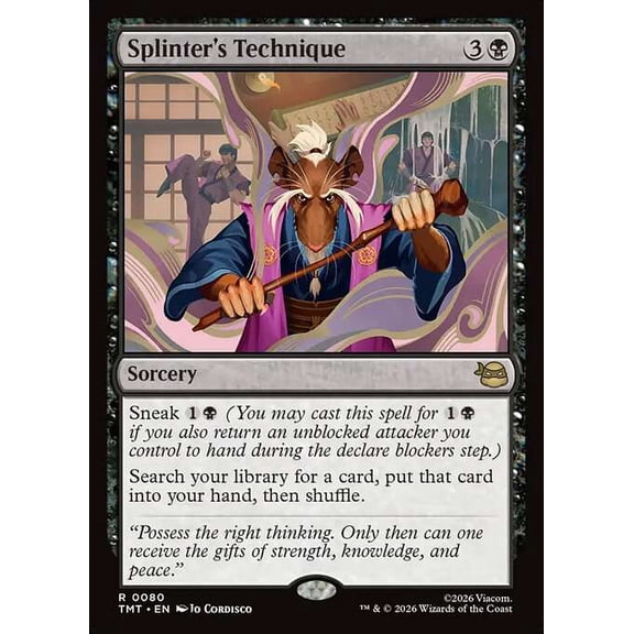 MtG Teenage Mutant Ninja Turtles Rare Splinter's Technique #80