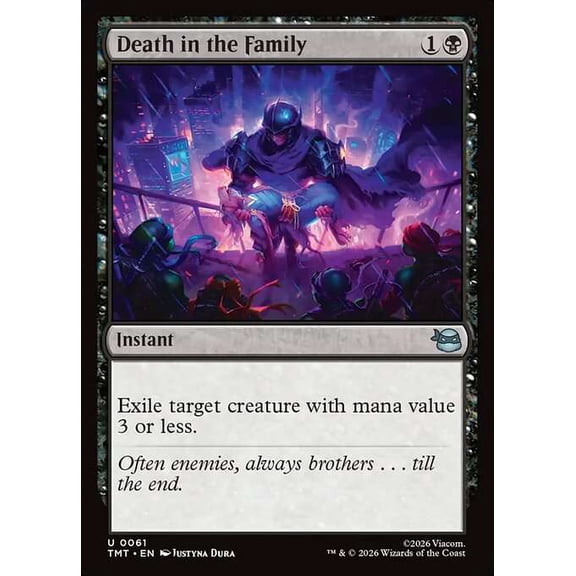 MtG Teenage Mutant Ninja Turtles Uncommon Death in the Family [FOIL] #61